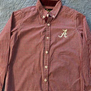 Alabama boys gingham button down shirt